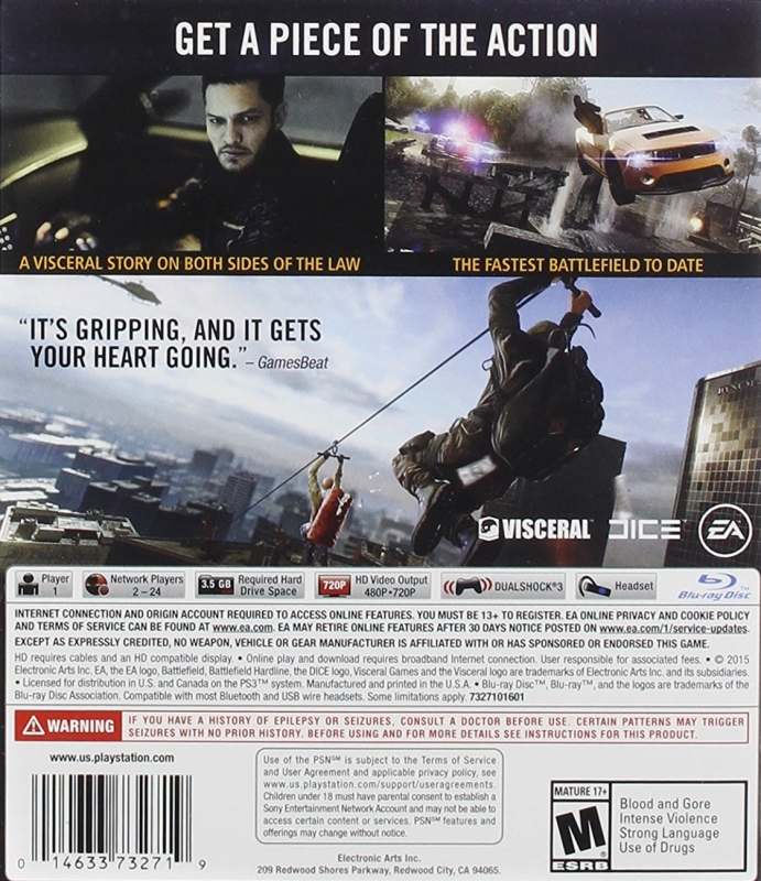 Battlefield: Hardline for PlayStation 3 - Sales, Wiki, Release Dates,  Review, Cheats, Walkthrough