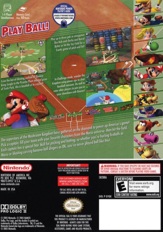 Mario Superstar Baseball for GameCube - Sales, Wiki, Release Dates, Review,  Cheats, Walkthrough