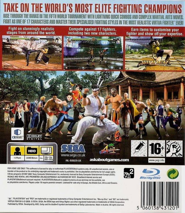Virtua Fighter 5 for PlayStation 3 - Sales, Wiki, Release Dates, Review,  Cheats, Walkthrough