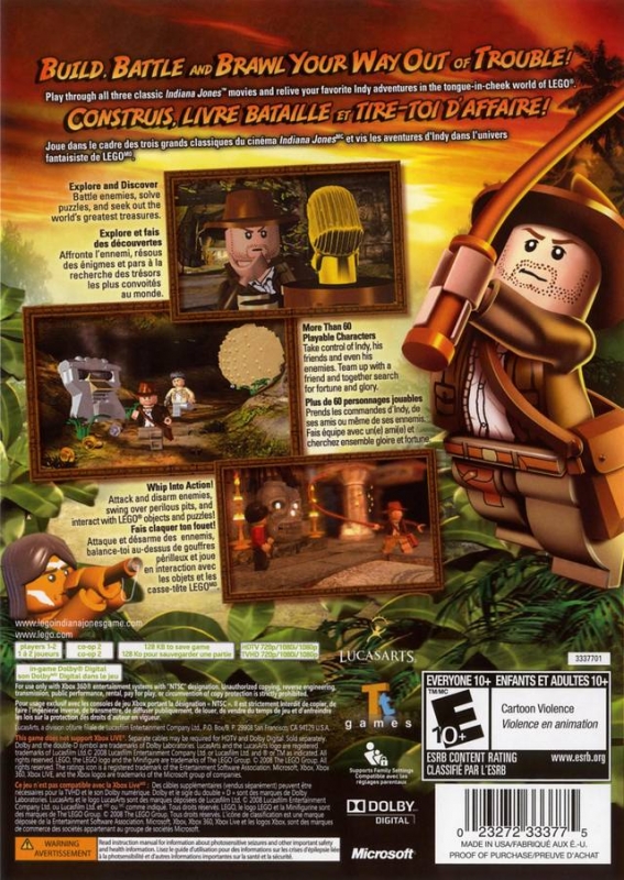 Lego Indiana Jones: The Original Adventures for Xbox 360 - Sales, Wiki,  Release Dates, Review, Cheats, Walkthrough