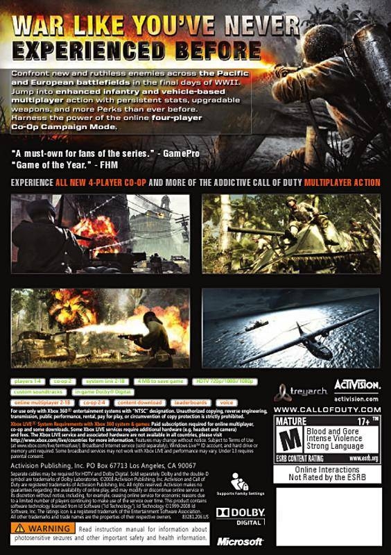 Call of Duty: World at War for Xbox 360 - Cheats, Codes, Guide,  Walkthrough, Tips & Tricks