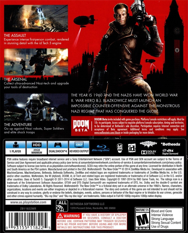 Wolfenstein: The New Order for PlayStation 4 - Cheats, Codes, Guide,  Walkthrough, Tips & Tricks