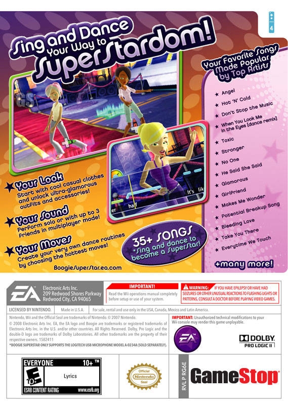 Boogie SuperStar for Wii - Sales, Wiki, Release Dates, Review, Cheats,  Walkthrough