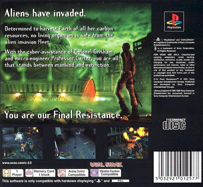 C-12 Final Resistance for PlayStation - Sales, Wiki, Release Dates, Review,  Cheats, Walkthrough