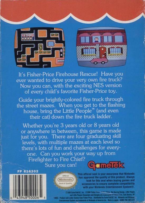 Fisher Price: Firehouse Rescue for Nintendo Entertainment System - Sales,  Wiki, Release Dates, Review, Cheats, Walkthrough