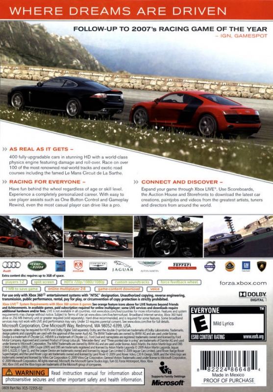 Forza Motorsport 3 for Xbox 360 - Cheats, Codes, Guide, Walkthrough, Tips &  Tricks