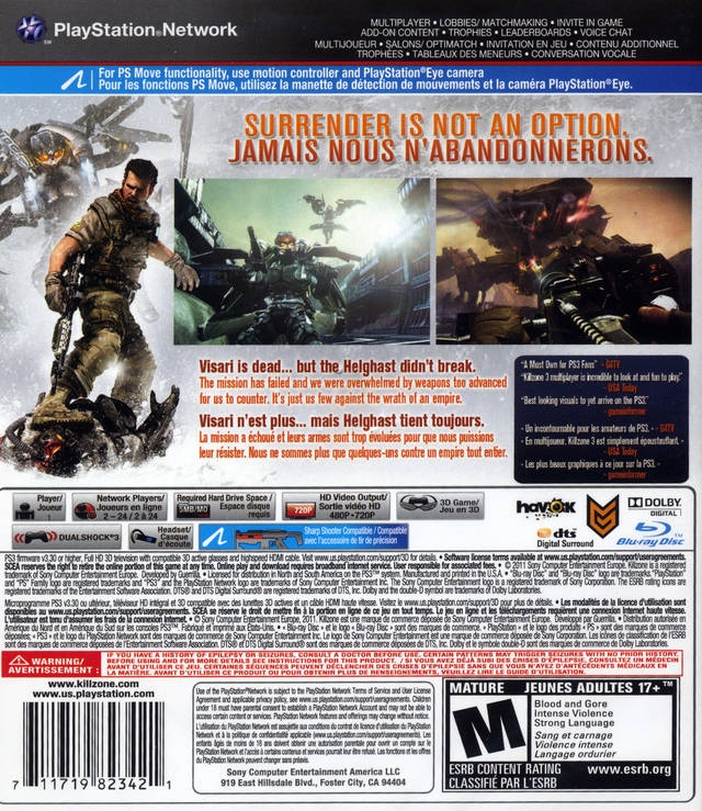Killzone 3 for PlayStation 3 - Sales, Wiki, Release Dates, Review, Cheats,  Walkthrough