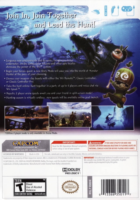 Monster Hunter 3 (tri-) for Wii - Sales, Wiki, Release Dates, Review, Cheats,  Walkthrough