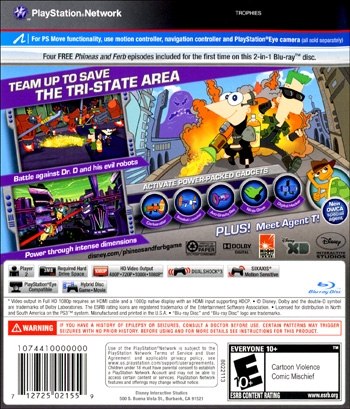 Phineas and Ferb: Across the Second Dimension for PlayStation 3 - Sales,  Wiki, Release Dates, Review, Cheats, Walkthrough